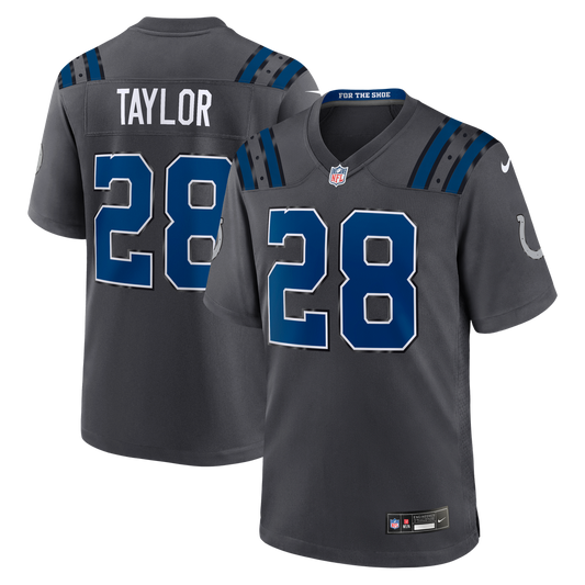 Jonathan Taylor Indianapolis Colts Nike Anthracite 2026 Rivalries Collection Game Jersey