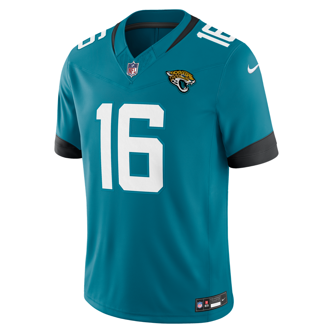 Trevor Lawrence Jacksonville Jaguars Nike Teal Team Vapor F.U.S.E. Stitched Limited Jersey