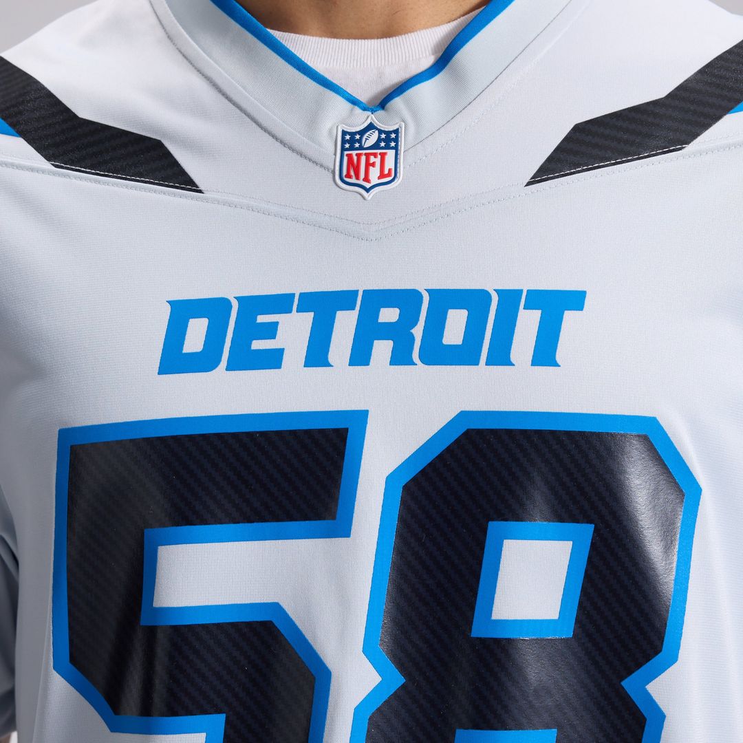 Penei Sewell Detroit Lions Nike Silver 2026 Rivalries Collection Game Jersey