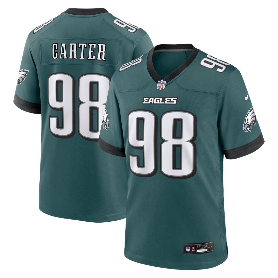 Jalen Carter Philadelphia Eagles Nike Midnight Green Team Game Jersey