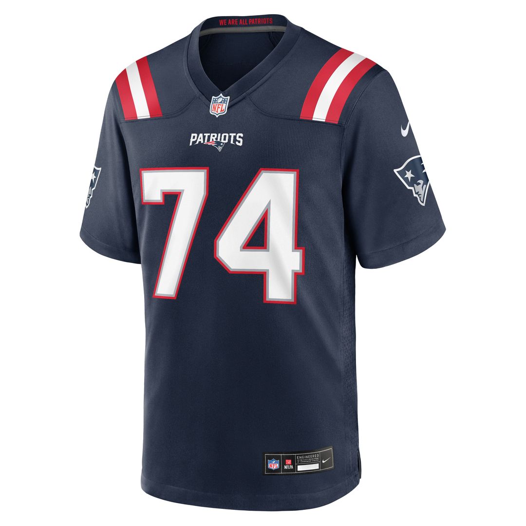 Caleb Lomu New England Patriots Nike Navy Team Game Jersey