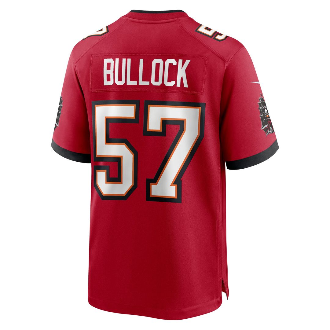 John Bullock Tampa Bay Buccaneers Nike Red Team Game Jersey