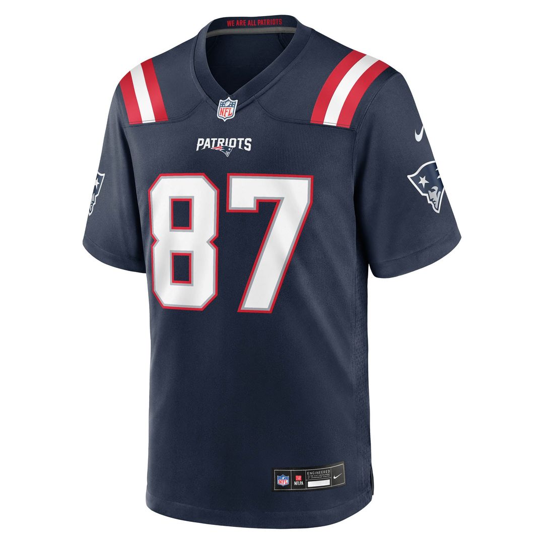 Romeo Doubs New England Patriots Nike Navy Game Jersey