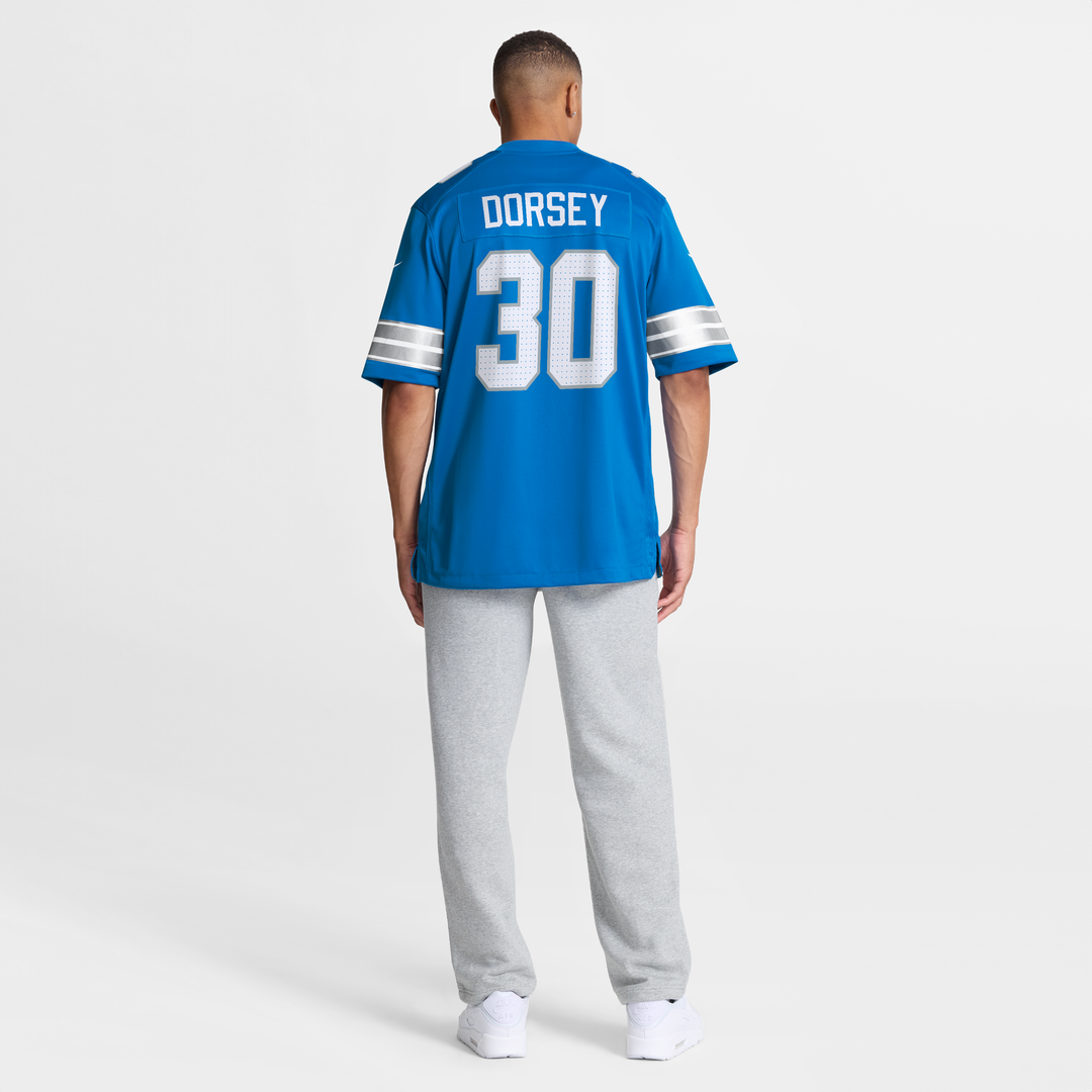 Khalil Dorsey Detroit Lions Nike Blue Team Game Jersey