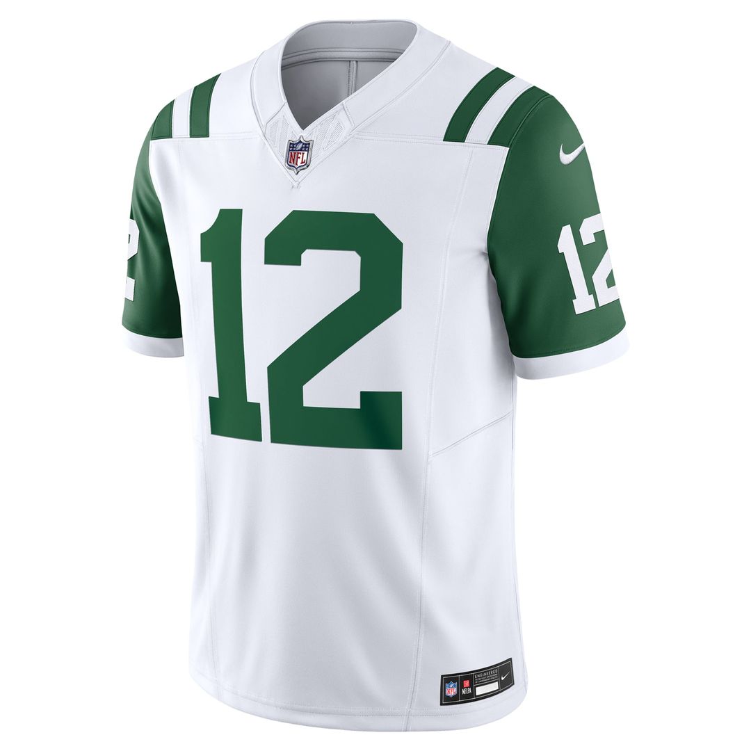 Joe Namath New York Jets Nike White Classic Alternate Vapor F.U.S.E. Retired Player Limited Jersey