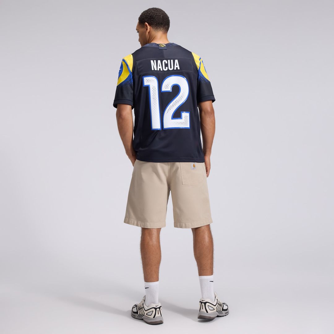 Puka Nacua Los Angeles Rams Nike Dark Blue Rivalries Collection Stitched Limited Jersey