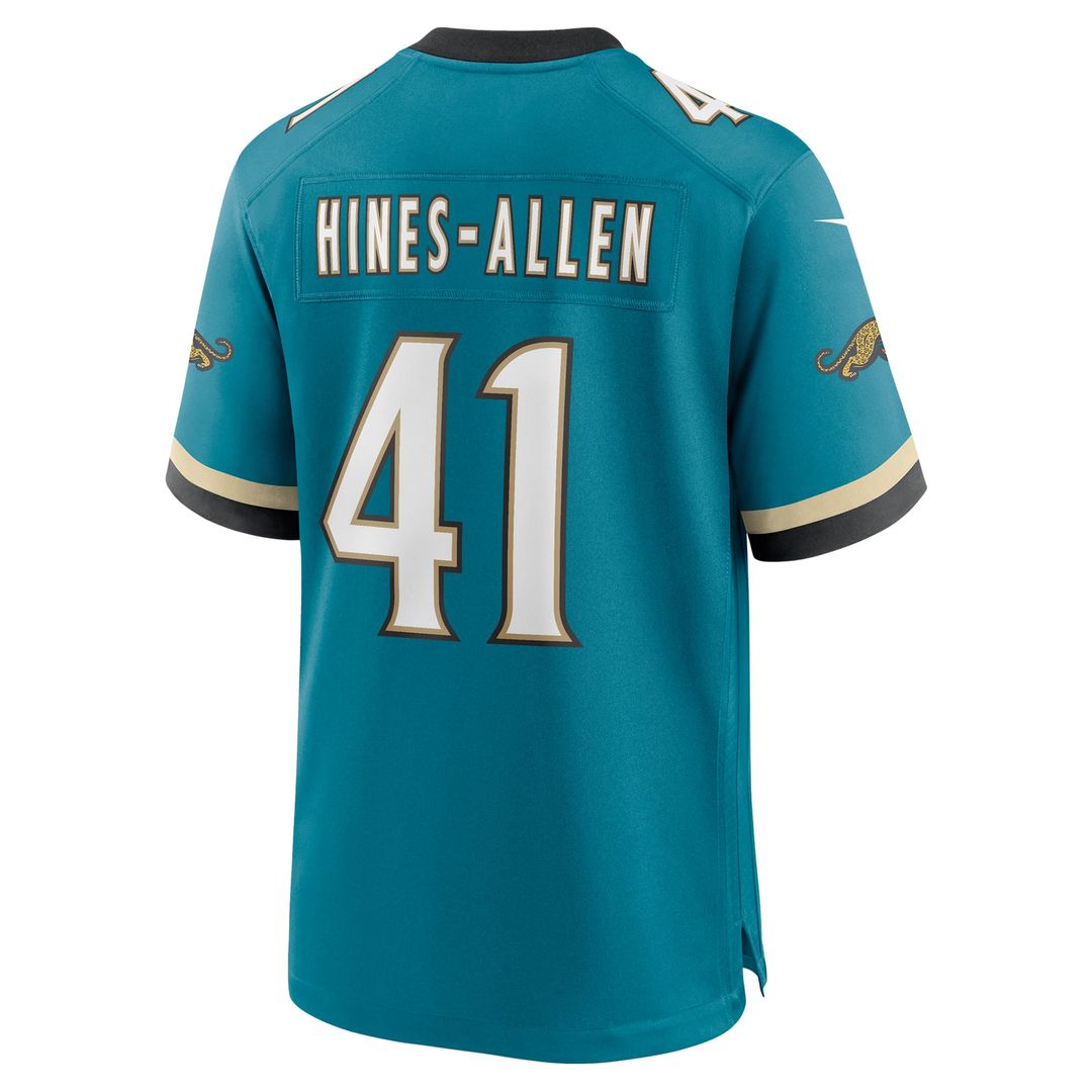 Josh Hines-Allen Jacksonville Jaguars Nike Teal Prowler Throwback Player Game Jersey