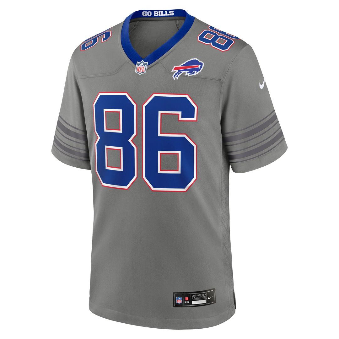 Dalton Kincaid Buffalo Bills Nike Gray Nickel City Game Jersey