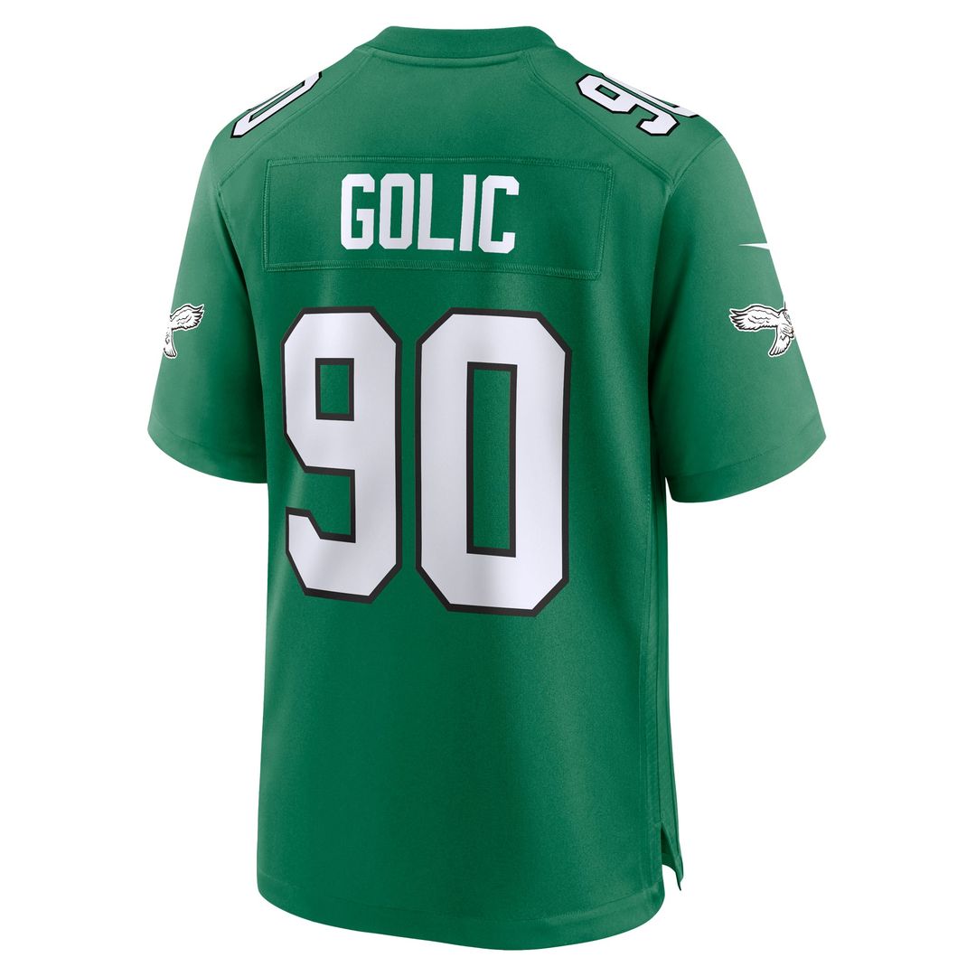 Mike Golic Philadelphia Eagles Nike Kelly Green Retired Player Alternate Game Jersey