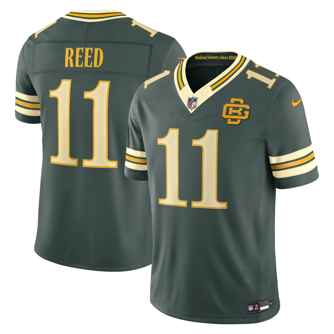 Jayden Reed Green Bay Packers Nike Green 2026 Rivalries Collection Stitched Limited Jersey