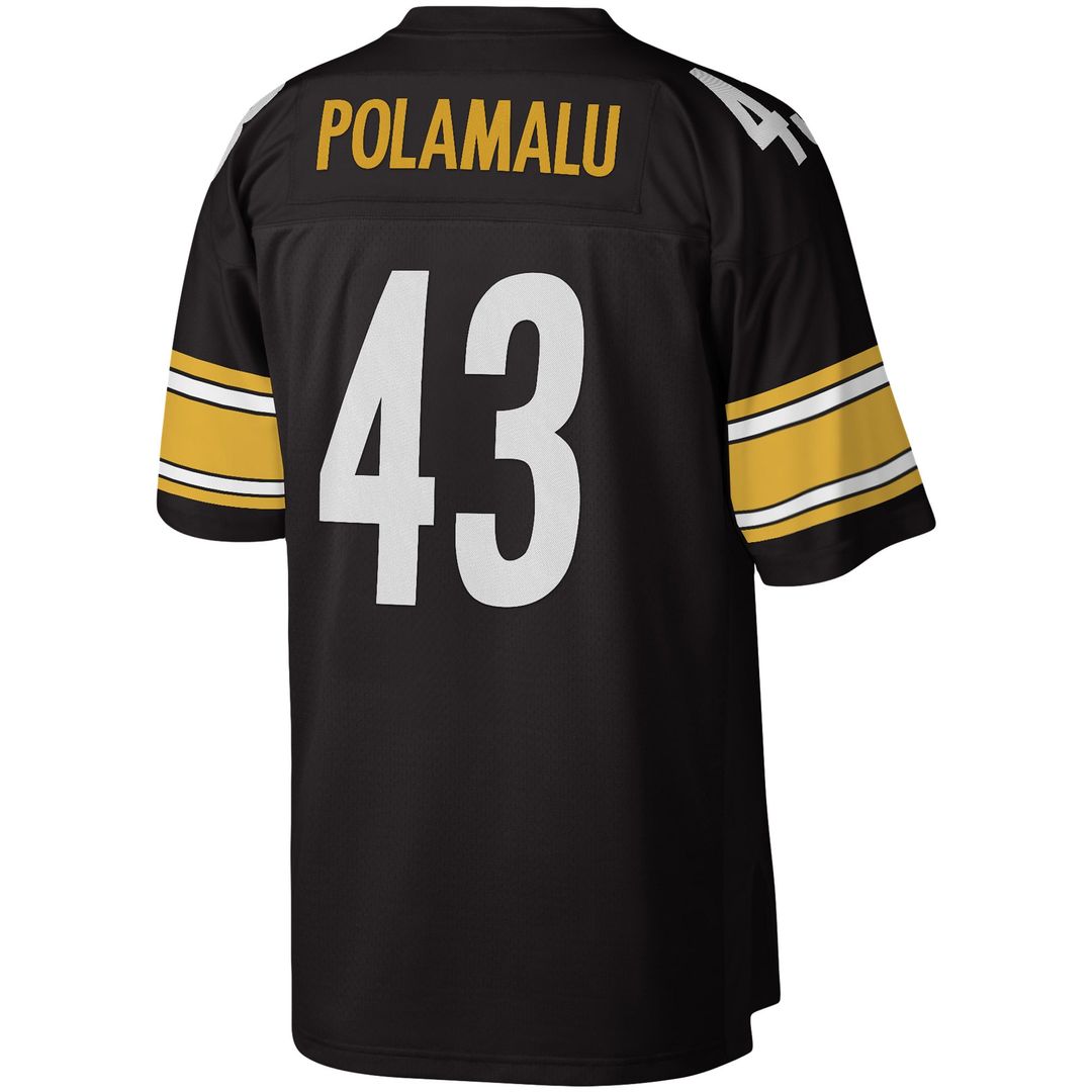 Troy Polamalu Pittsburgh Steelers Mitchell & Ness Black Legacy Replica Jersey