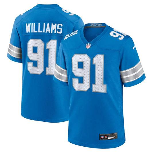 Tyleik Williams Detroit Lions Nike Blue Team Game Jersey
