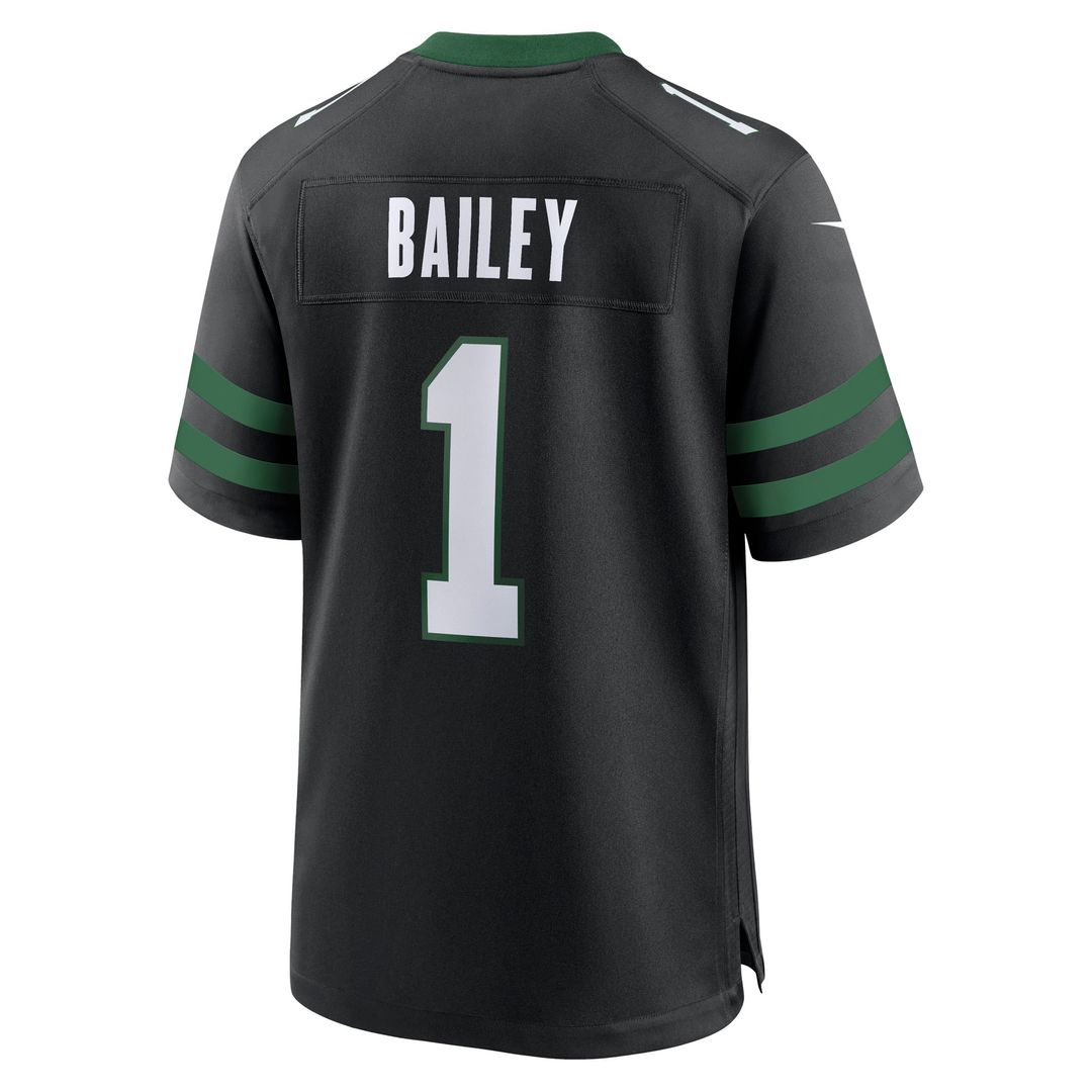 David Bailey New York Jets Nike Legacy Black Alternate Game Player Jersey