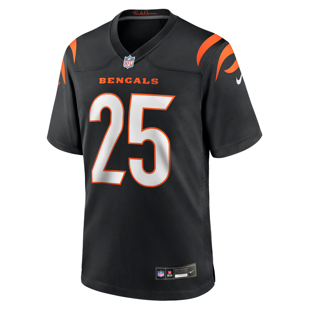 Tahj Brooks Cincinnati Bengals Nike Black Team Game Jersey
