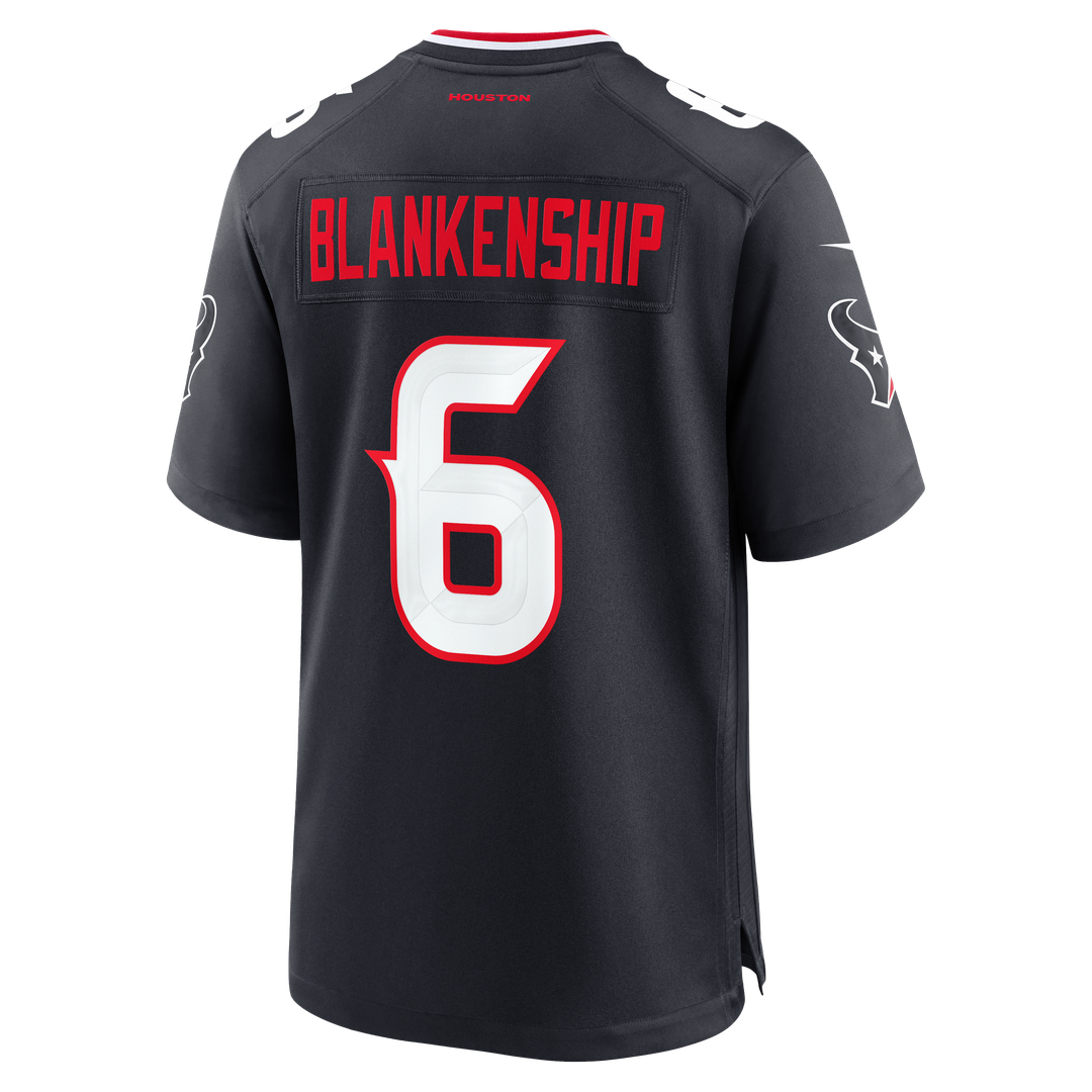 Reed Blankenship Houston Texans Nike Navy Team Game Jersey