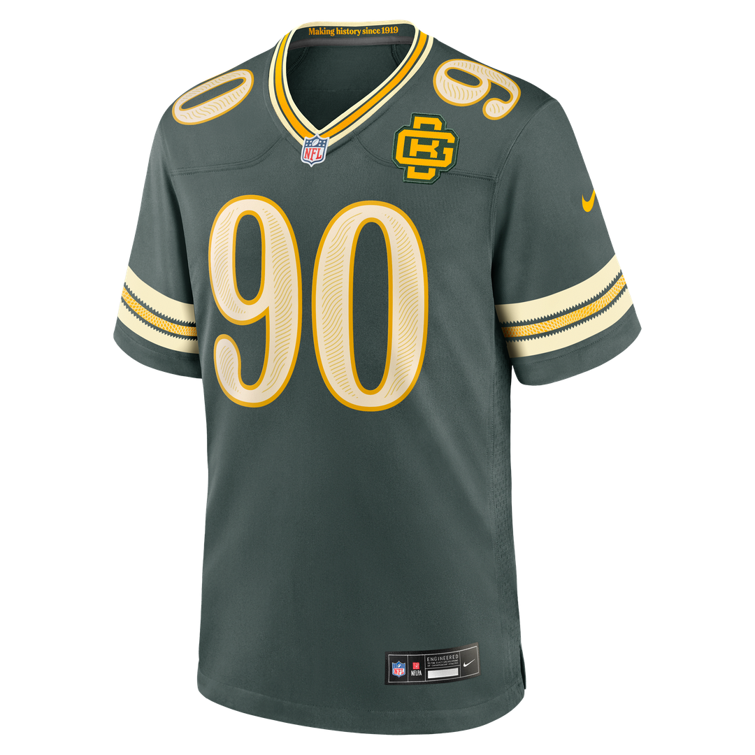 Lukas Van Ness Green Bay Packers Nike Green 2026 Rivalries Collection Game Jersey