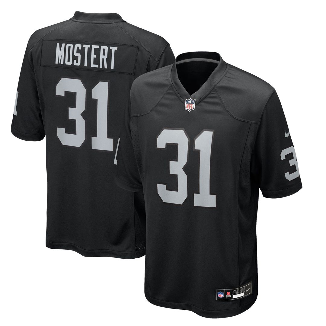 Raheem Mostert Las Vegas Raiders Nike Black Team Game Jersey