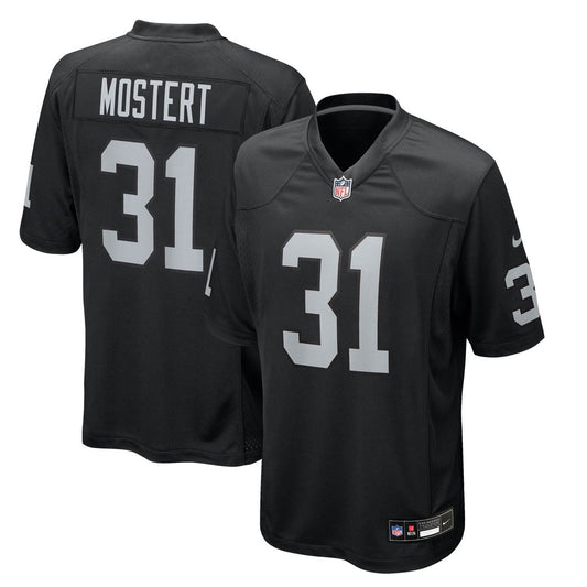 Raheem Mostert Las Vegas Raiders Nike Black Team Game Jersey