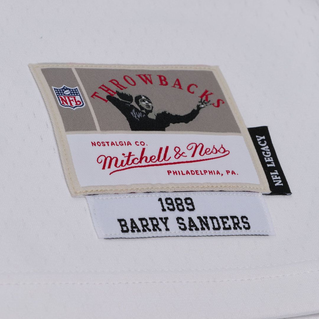 Barry Sanders Detroit Lions Mitchell & Ness White 1989 Legacy Replica Player Jersey