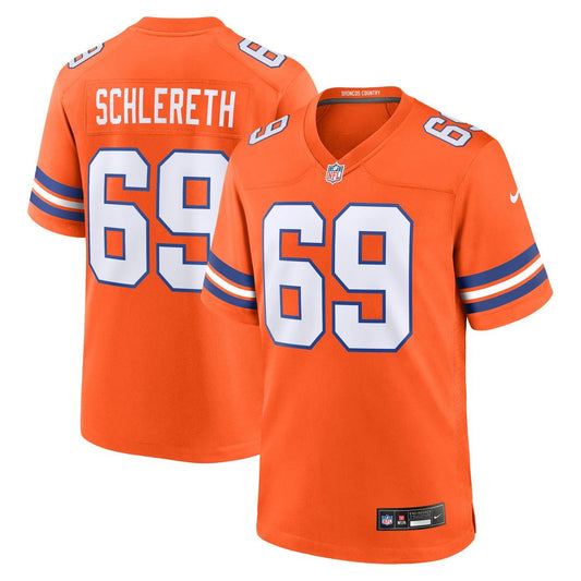 Mark Schlereth Denver Broncos Nike Orange Retired Player Alternate Game Jersey