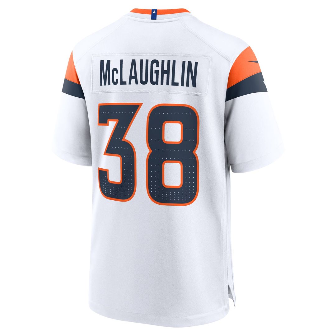 Jaleel McLaughlin Denver Broncos Nike White Game Jersey
