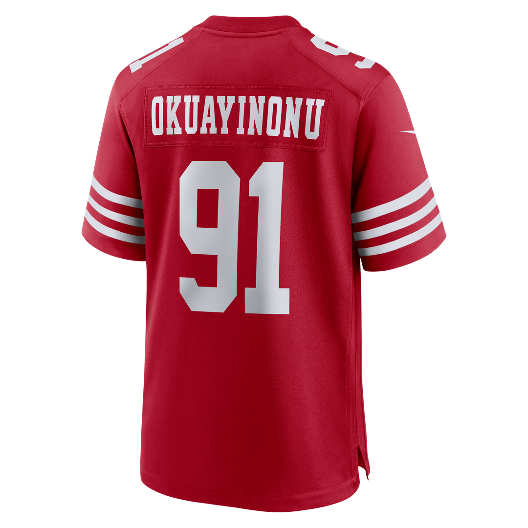 Sam Okuayinonu San Francisco 49ers Nike Scarlet Team Game Jersey