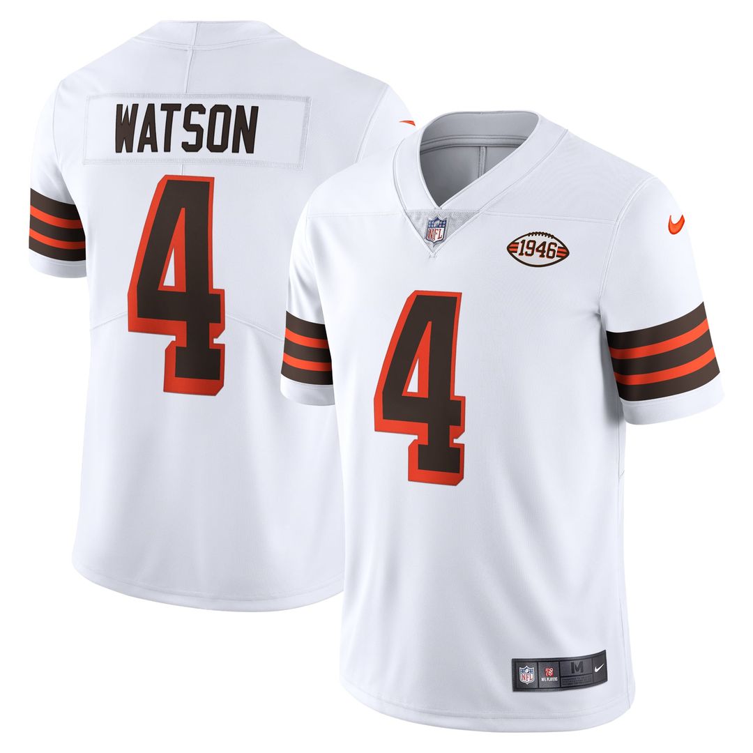 Deshaun Watson Cleveland Browns Nike White 2021 Alternate Vapor Limited Jersey