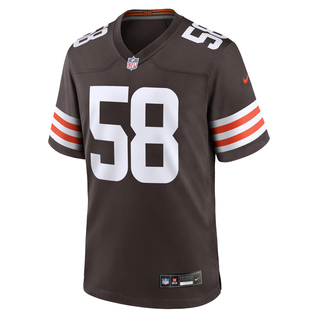 Austin Barber Cleveland Browns Nike Brown Team Game Jersey