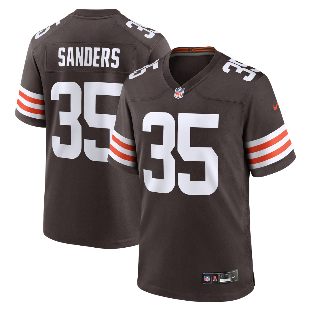 Raheim Sanders Cleveland Browns Nike Brown Team Game Jersey