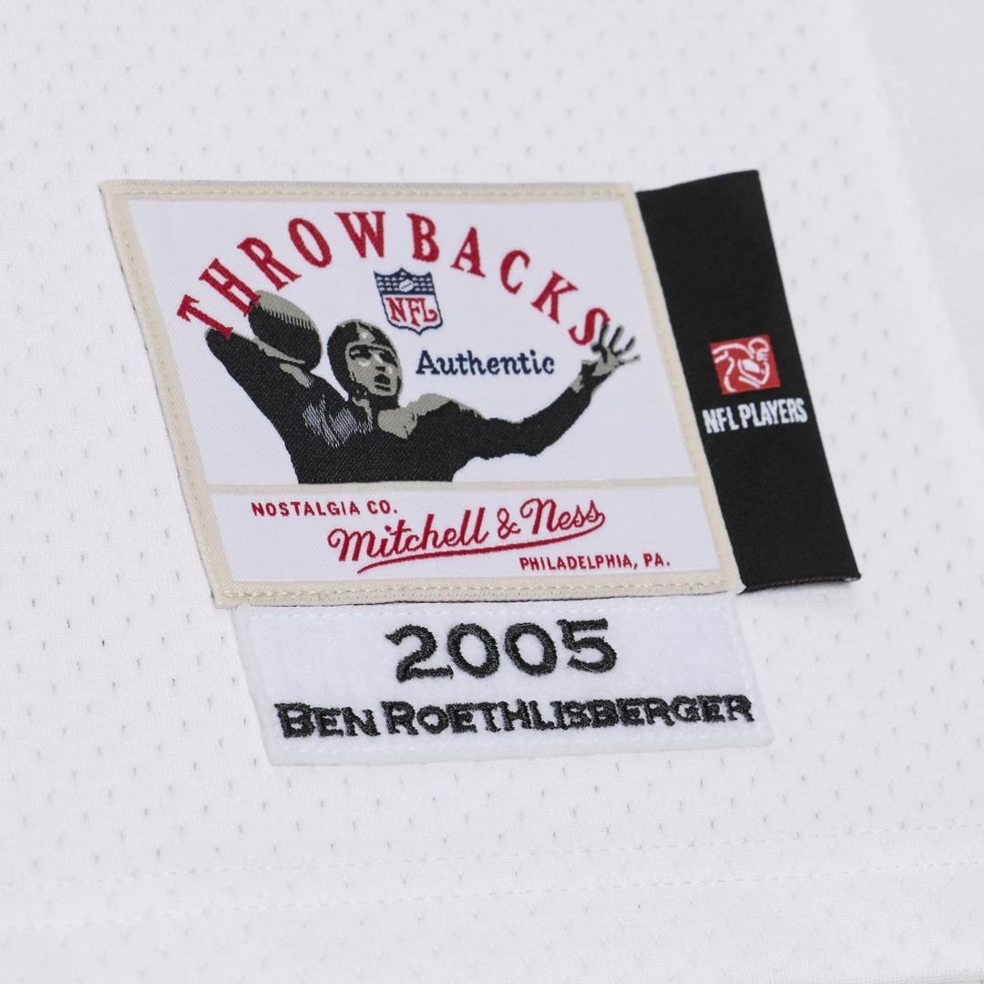 Ben Roethlisberger Pittsburgh Steelers Mitchell & Ness White 2005 Authentic Throwback Jersey