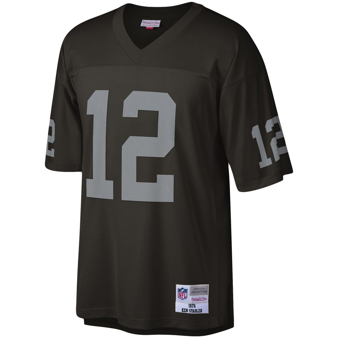 Ken Stabler Las Vegas Raiders Mitchell & Ness Black Legacy Replica Jersey