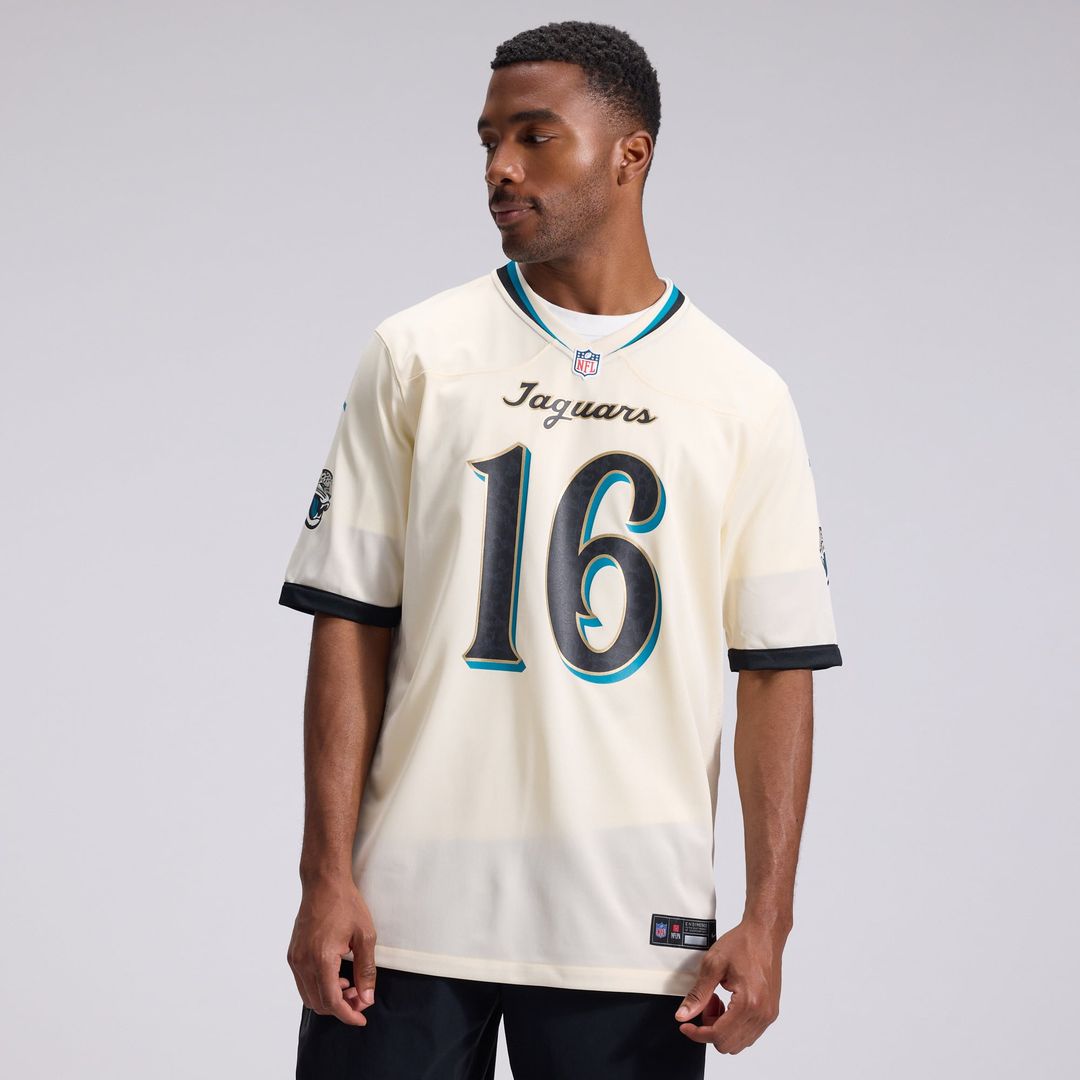 Trevor Lawrence Jacksonville Jaguars Nike Natural 2026 Rivalries Collection Game Jersey