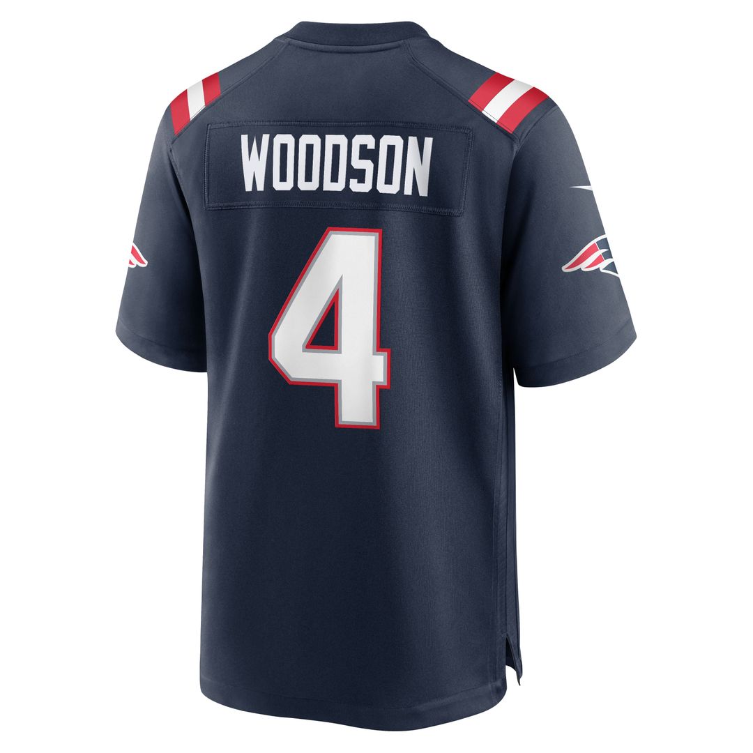 Craig Woodson New England Patriots Nike Navy Team Game Jersey