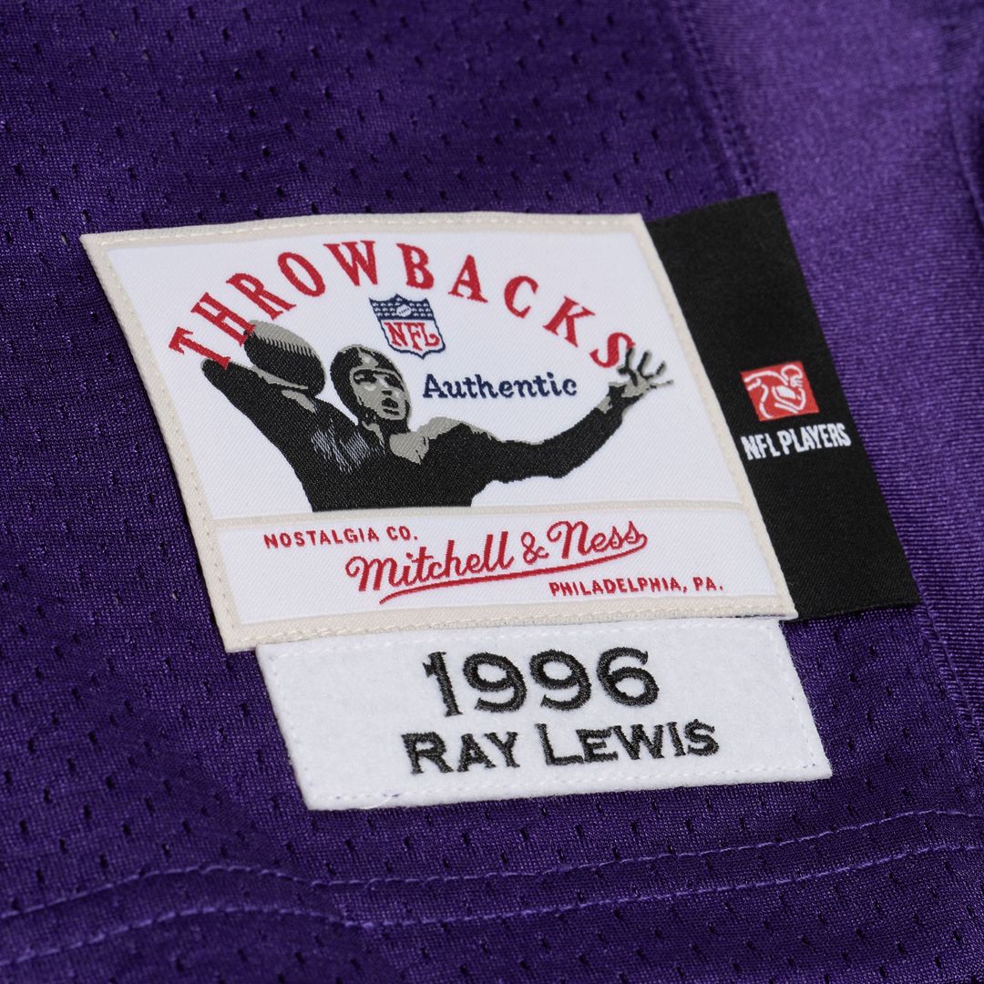 Ray Lewis Baltimore Ravens Mitchell & Ness Purple 1996 Authentic Throwback Jersey
