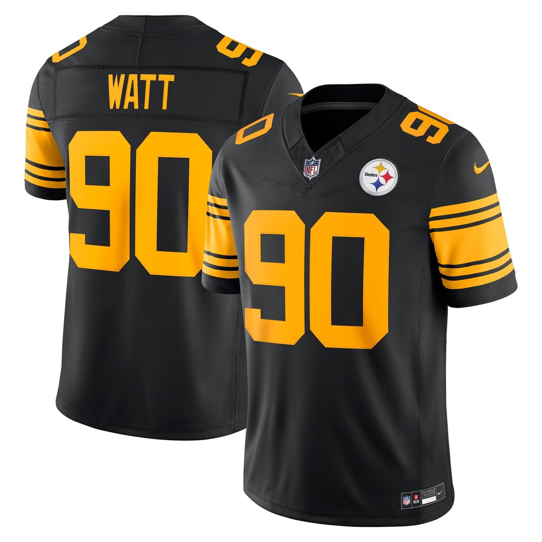 T.J. Watt Pittsburgh Steelers Nike Black Alternate Vapor F.U.S.E. Stitched Limited Jersey