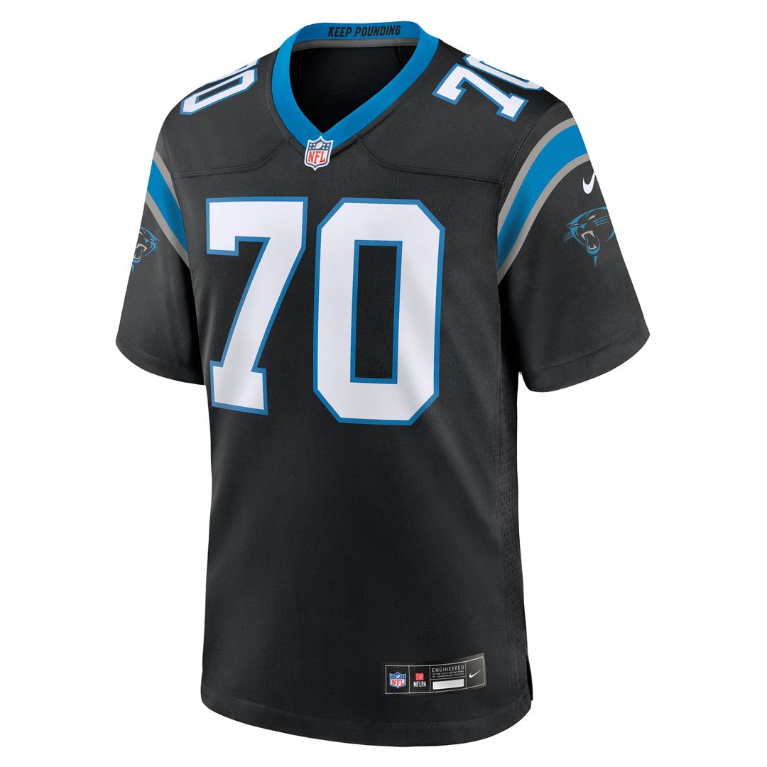 Brady Christensen Carolina Panthers Nike Black Team Game Jersey