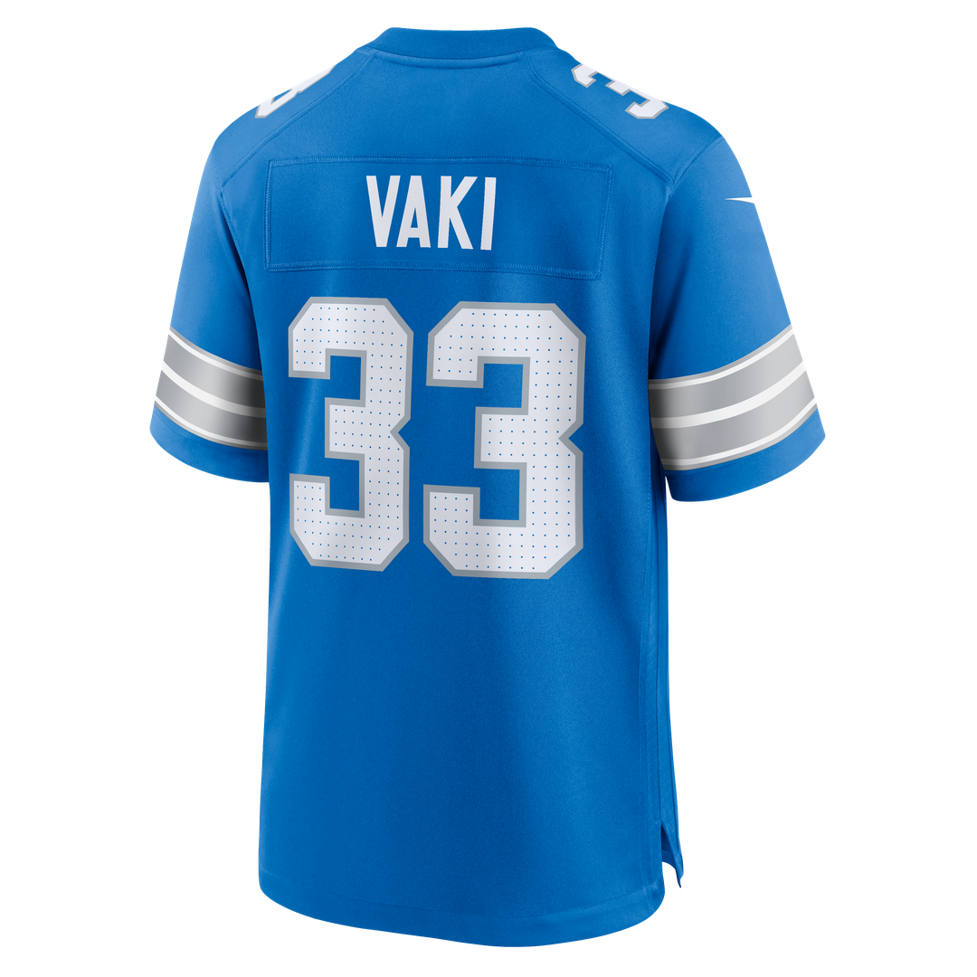 Sione Vaki Detroit Lions Nike Blue Team Game Jersey
