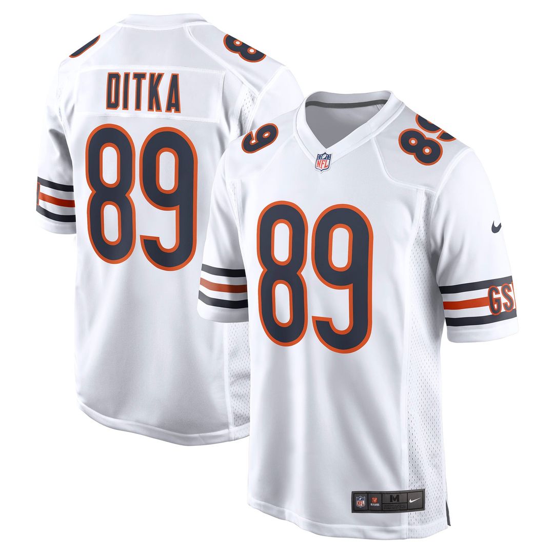 Mike Ditka Chicago Bears Nike White Retired Player Game Jersey