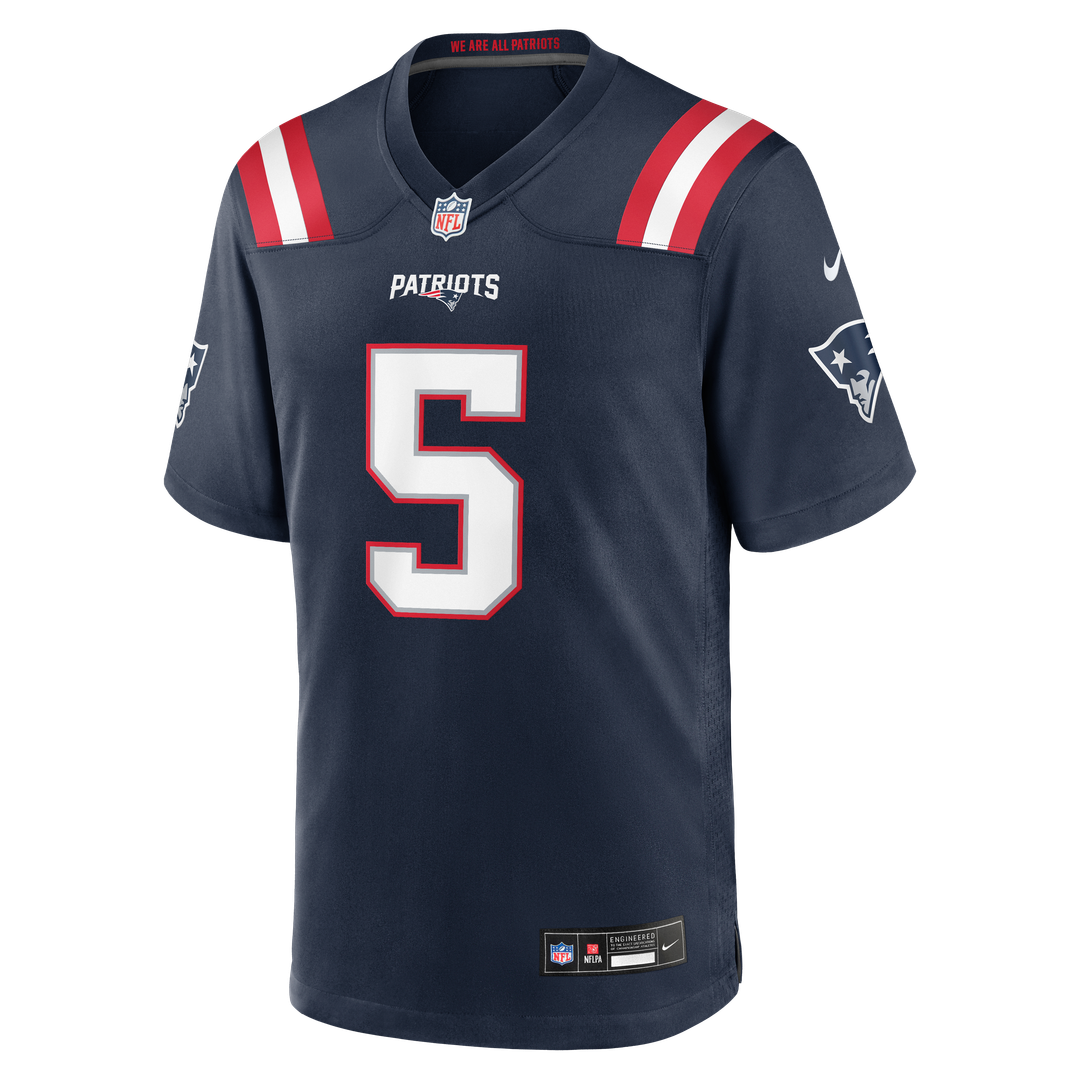 Dre'Mont Jones New England Patriots Nike Navy Team Game Jersey