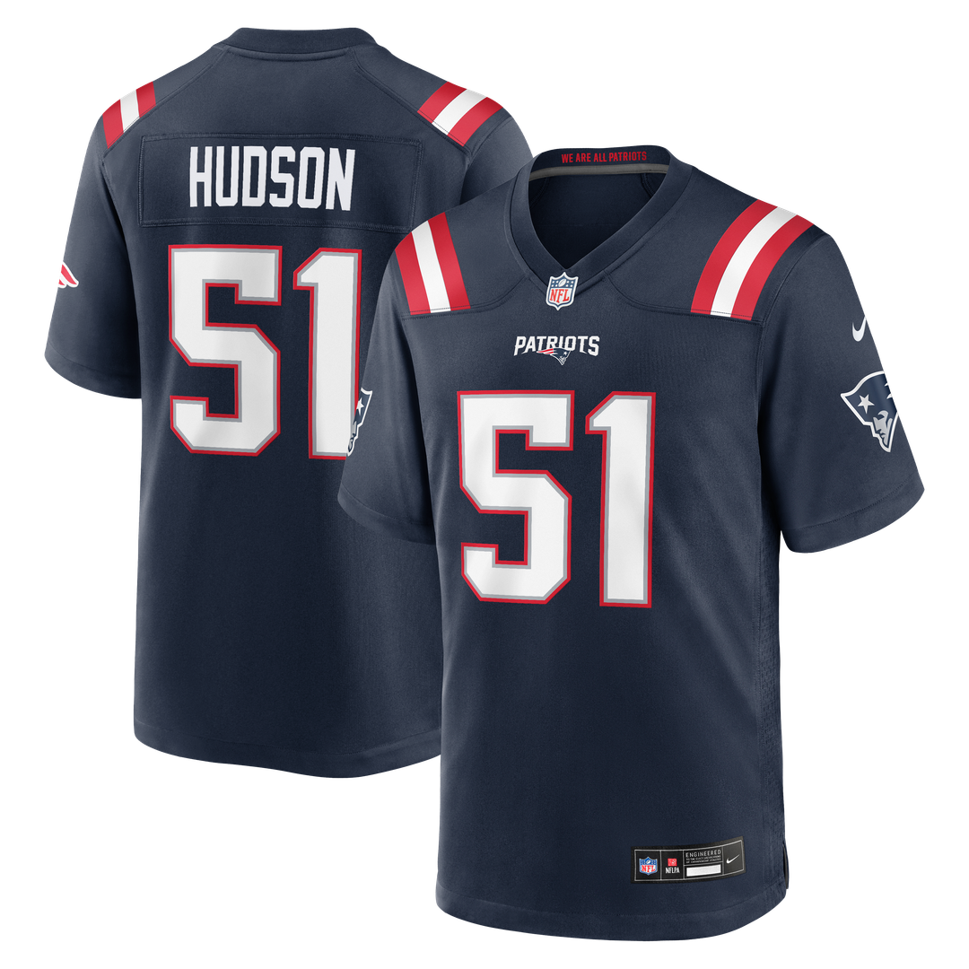 James Hudson New England Patriots Nike Navy Team Game Jersey
