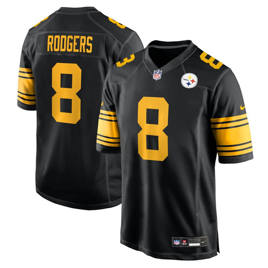 Aaron Rodgers Pittsburgh Steelers Nike Black Alternate Game Jersey