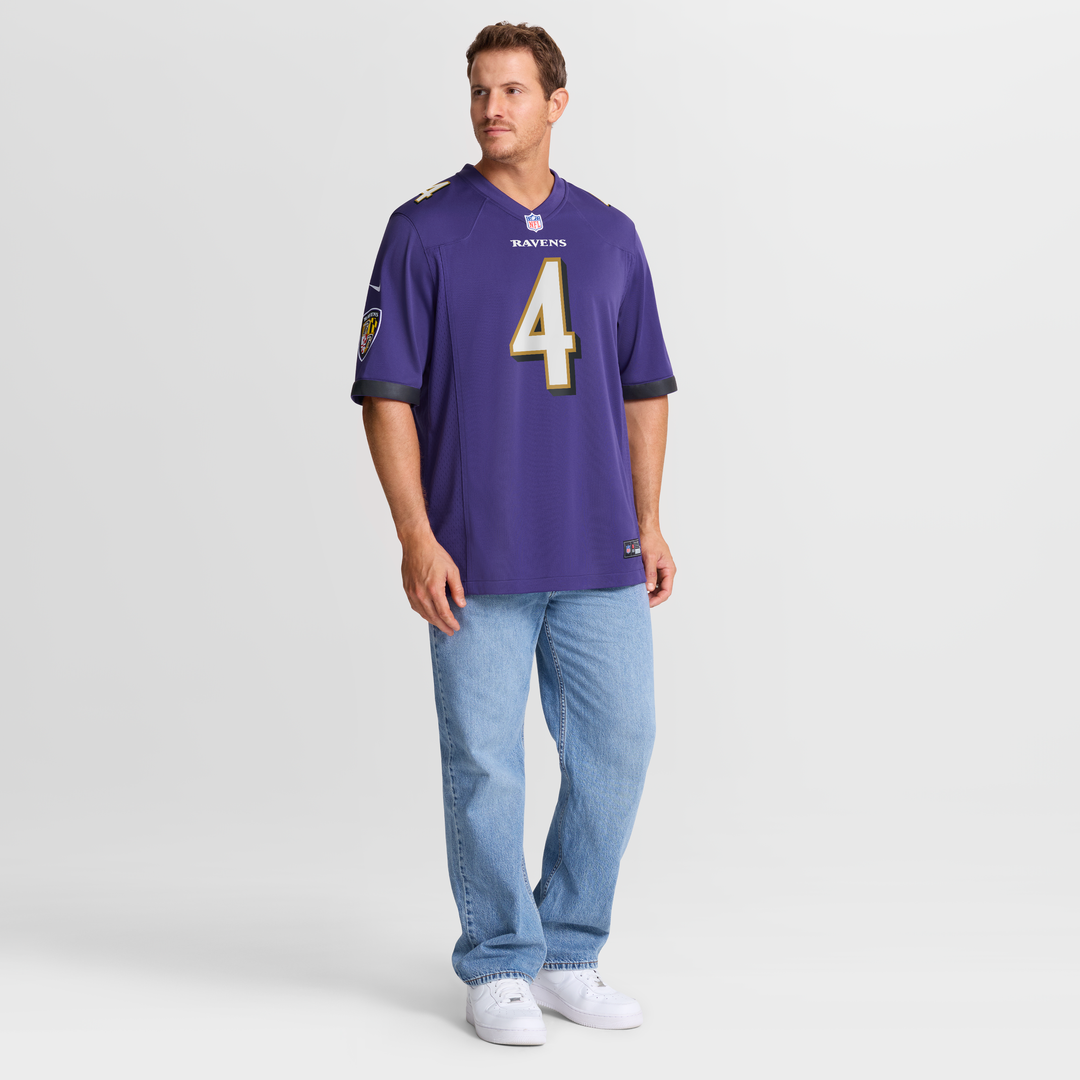 Zay Flowers Baltimore Ravens Nike Purple Game Jersey