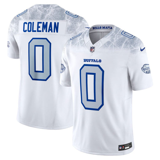 Keon Coleman Buffalo Bills Nike White Rivalries Collection Stitched Limited Jersey