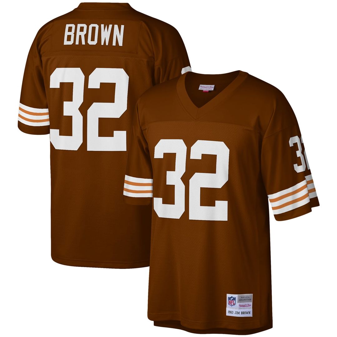 Jim Brown Cleveland Browns Mitchell & Ness Brown Legacy Replica Jersey