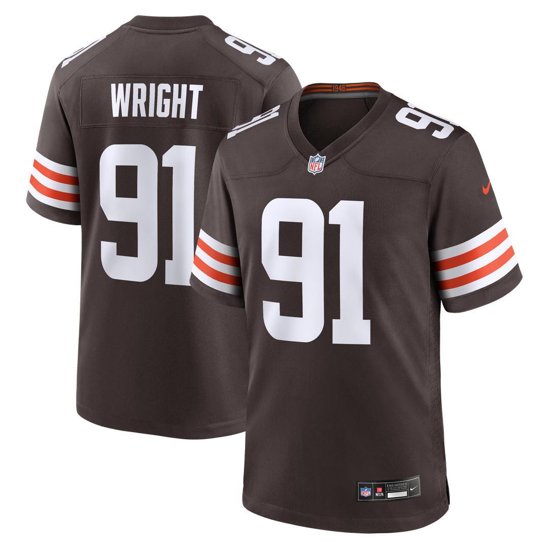 Alex Wright Cleveland Browns Nike Brown Team Game Jersey
