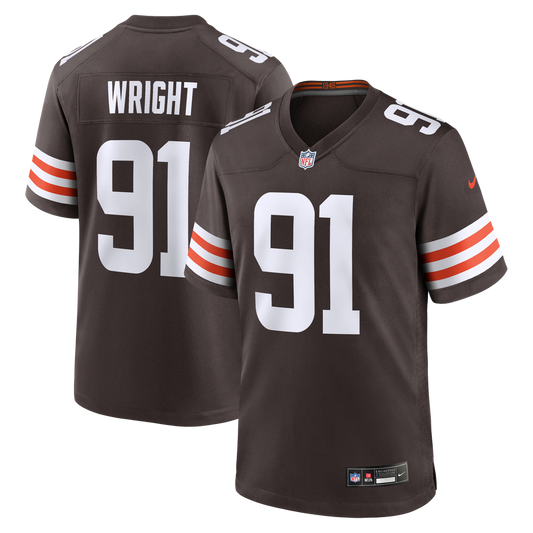 Alex Wright Cleveland Browns Nike Brown Team Game Jersey