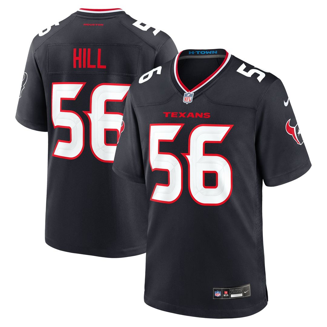 Jamal Hill Houston Texans Nike Navy Team Game Jersey
