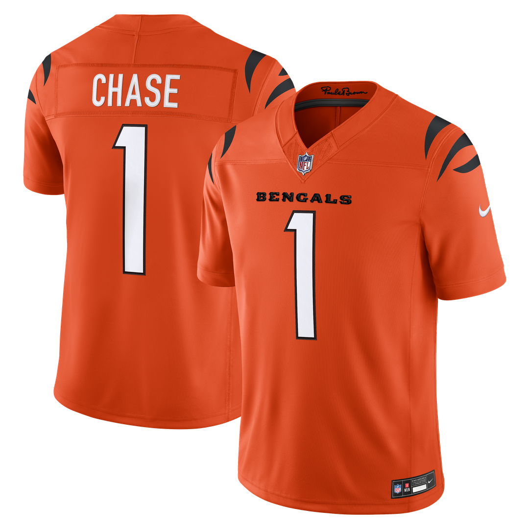 Ja'Marr Chase Cincinnati Bengals Nike Black Team Vapor F.U.S.E. Stitched Limited Jersey
