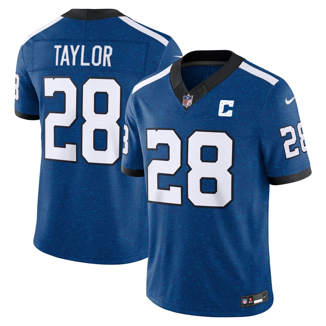 Jonathan Taylor Indianapolis Colts Nike Royal Alternate Indiana Nights Vapor F.U.S.E. Stitched Limited Jersey
