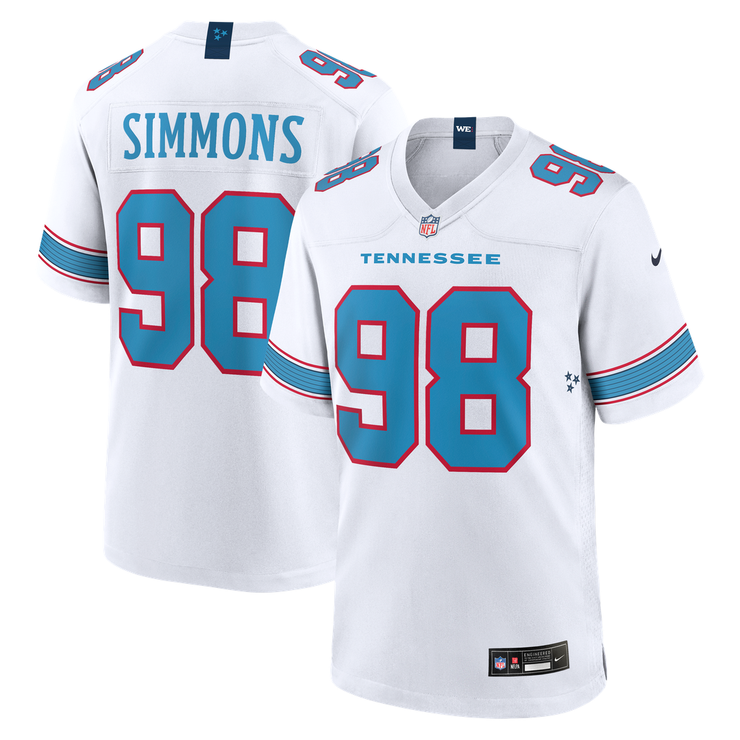 Jeffery Simmons Tennessee Titans Nike Light Blue Game Jersey
